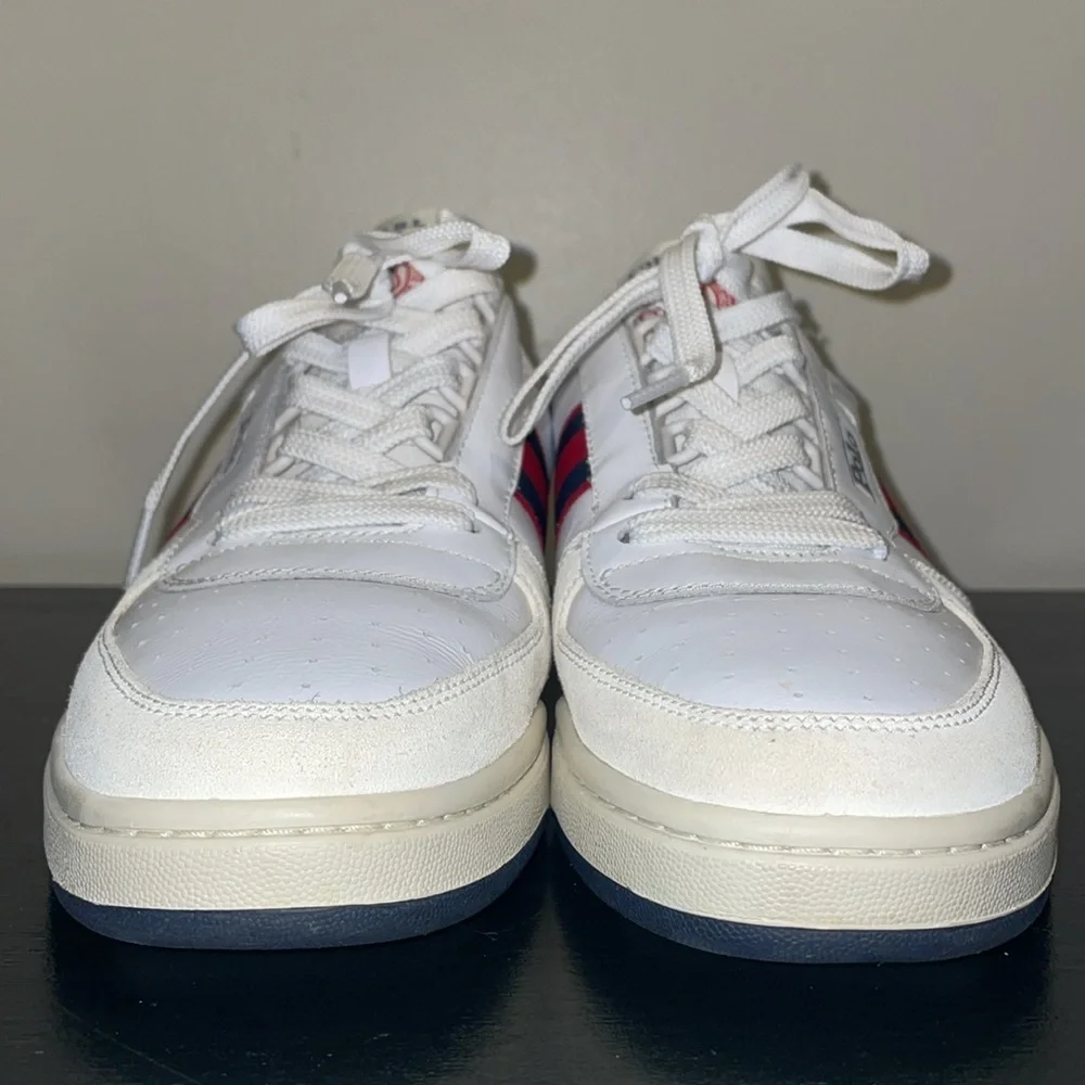 Polo Ralph Lauren Men's White Court‎ Suede & Leather Sneakers Shoes Size 10.5